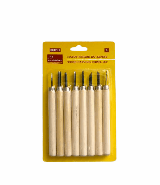 Wood carving chisel Sonnet in blister, 8 items