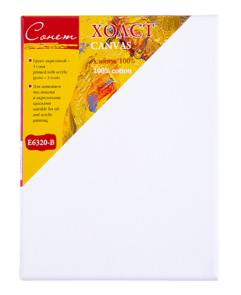 Primed canvas panel "Sonnet", acrylic primer, coarse grain