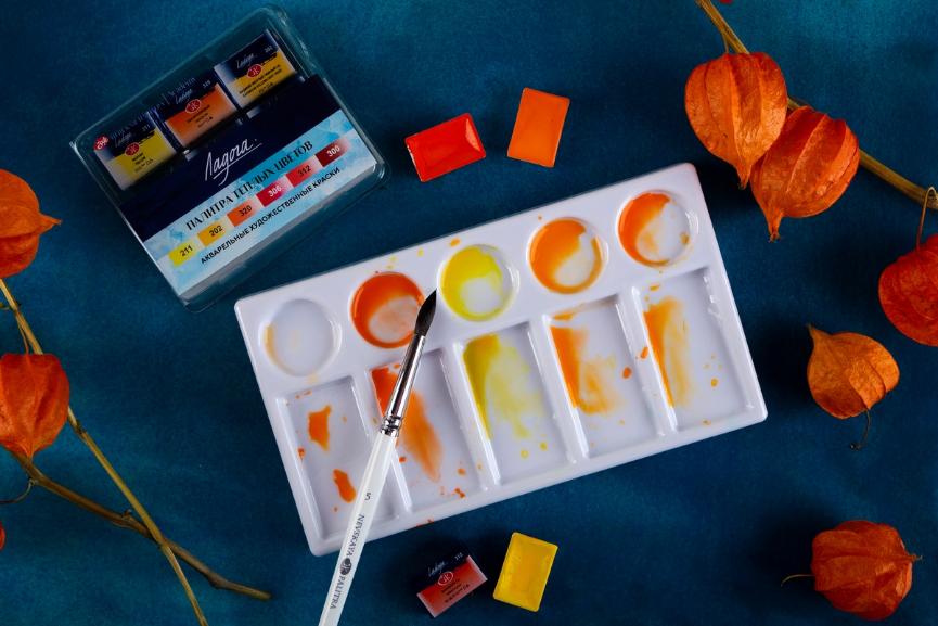 Imitation ceramic palette Sonnet, rectangular, 19x9,7 cm, 10 cells