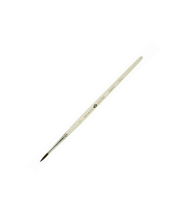 Natural squirrel brush "Nevskaya Palitra" round, short handle