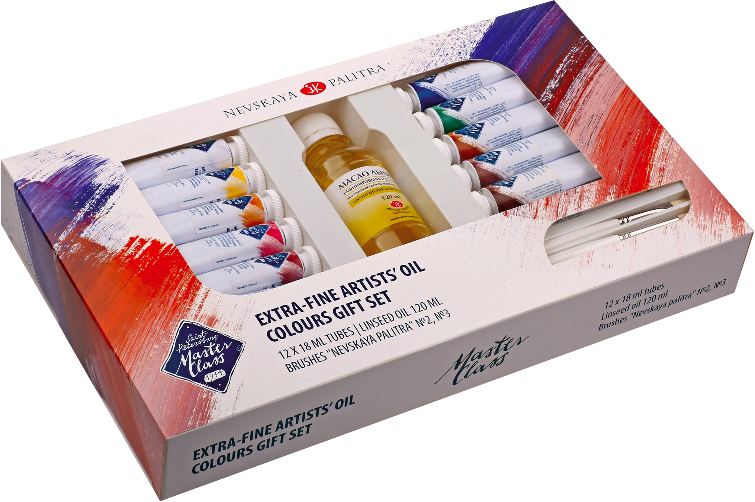Oil gift set Master-Class, 12 tubes 18 ml, cardboard box