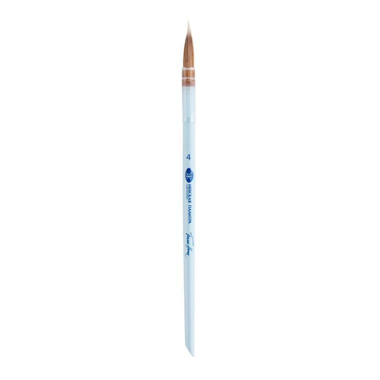 Kolinsky sable and white Syntheticbrush White Nights, round, short handle, №4
