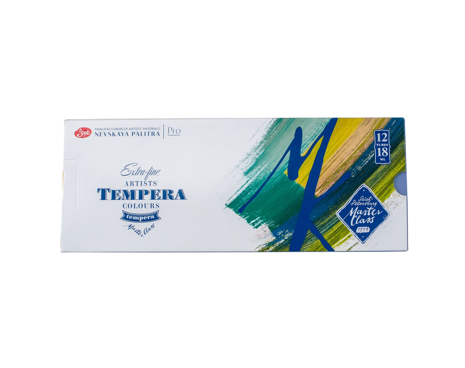 Tempera set Master-Class, cardboard box 12 tubes 18 ml