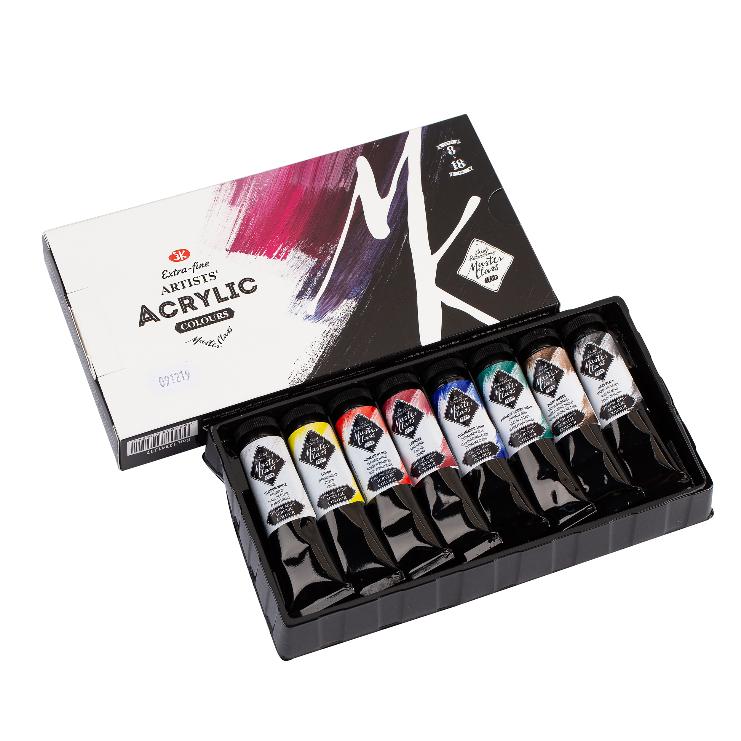 Acrylic gift set Master-Class, 8 tubes 18 ml, cardboard box