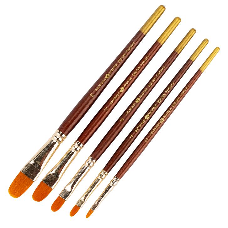 Synthetic Filbert Paintbrushes "Decola"