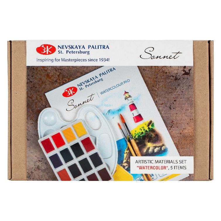 Art materials set "Watercolour",Sonnet, 5 items