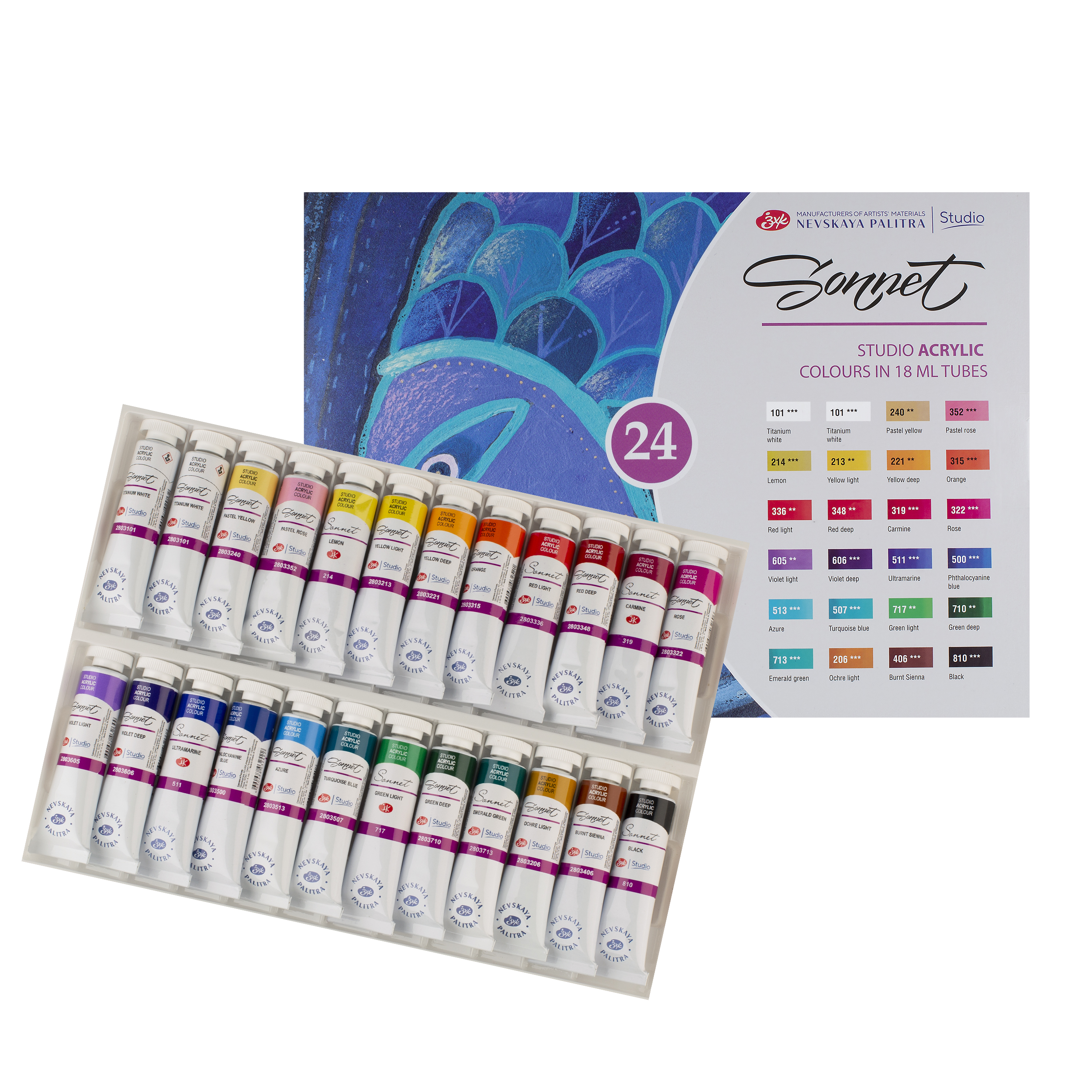 Acrylic colours set "Sonnet"  24 colours