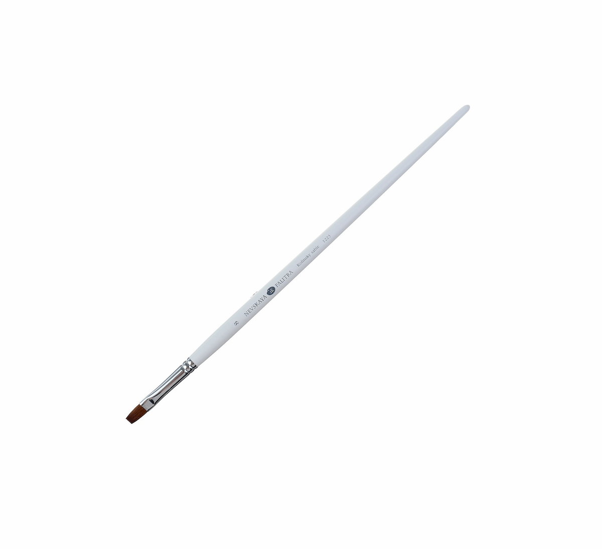 Natural squirrel brush "Nevskaya Palitra" flat, long handle