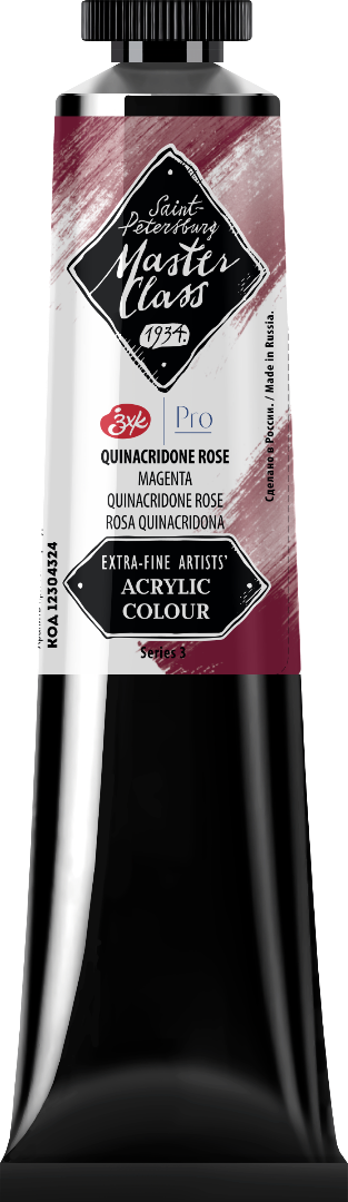 Acrylic colour Master Class, Quinacridone Rose, tube. № 324