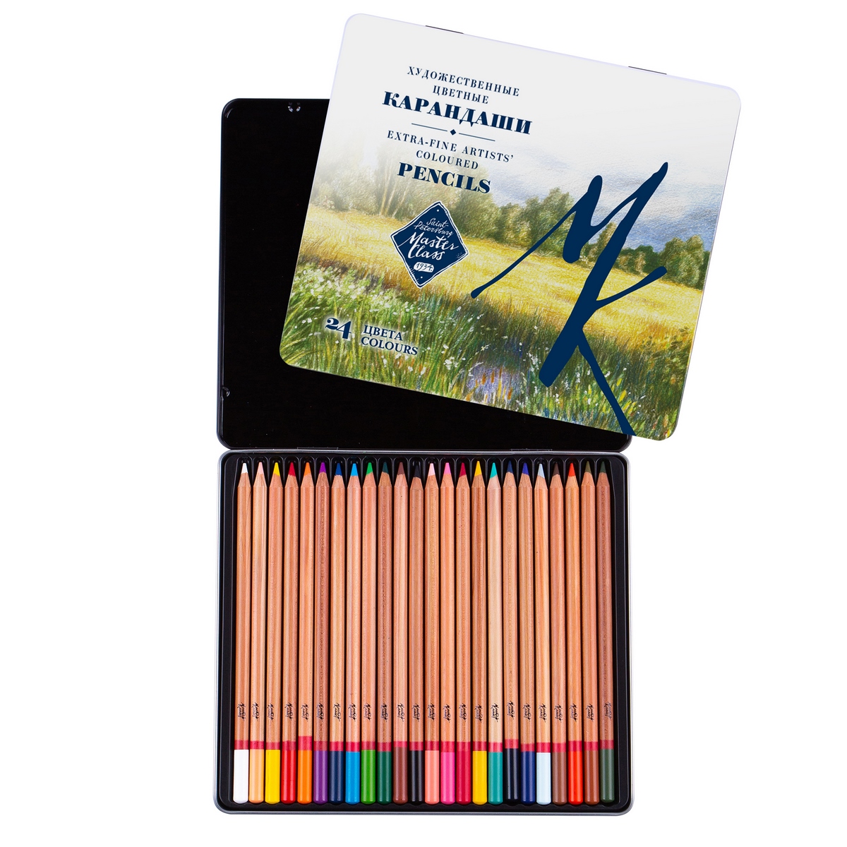 Extra-fine artists' coloured pencils "Master Class" set, tin box