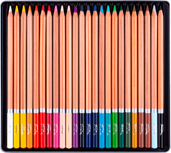 Extra-fine artists' watercolour pencils White Nights set, tin box