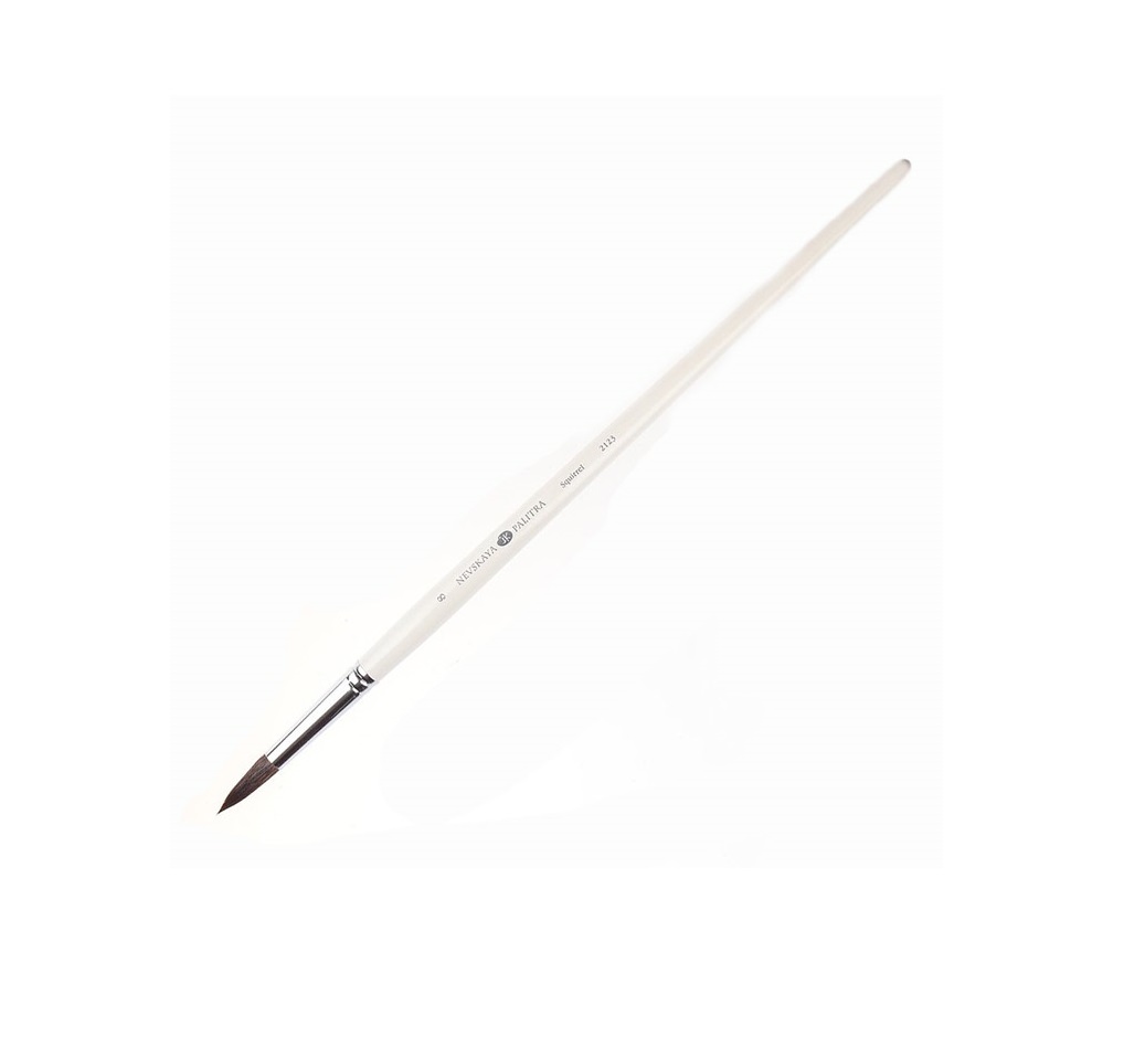 Natural squirrel brush "Nevskaya Palitra" round, long handle