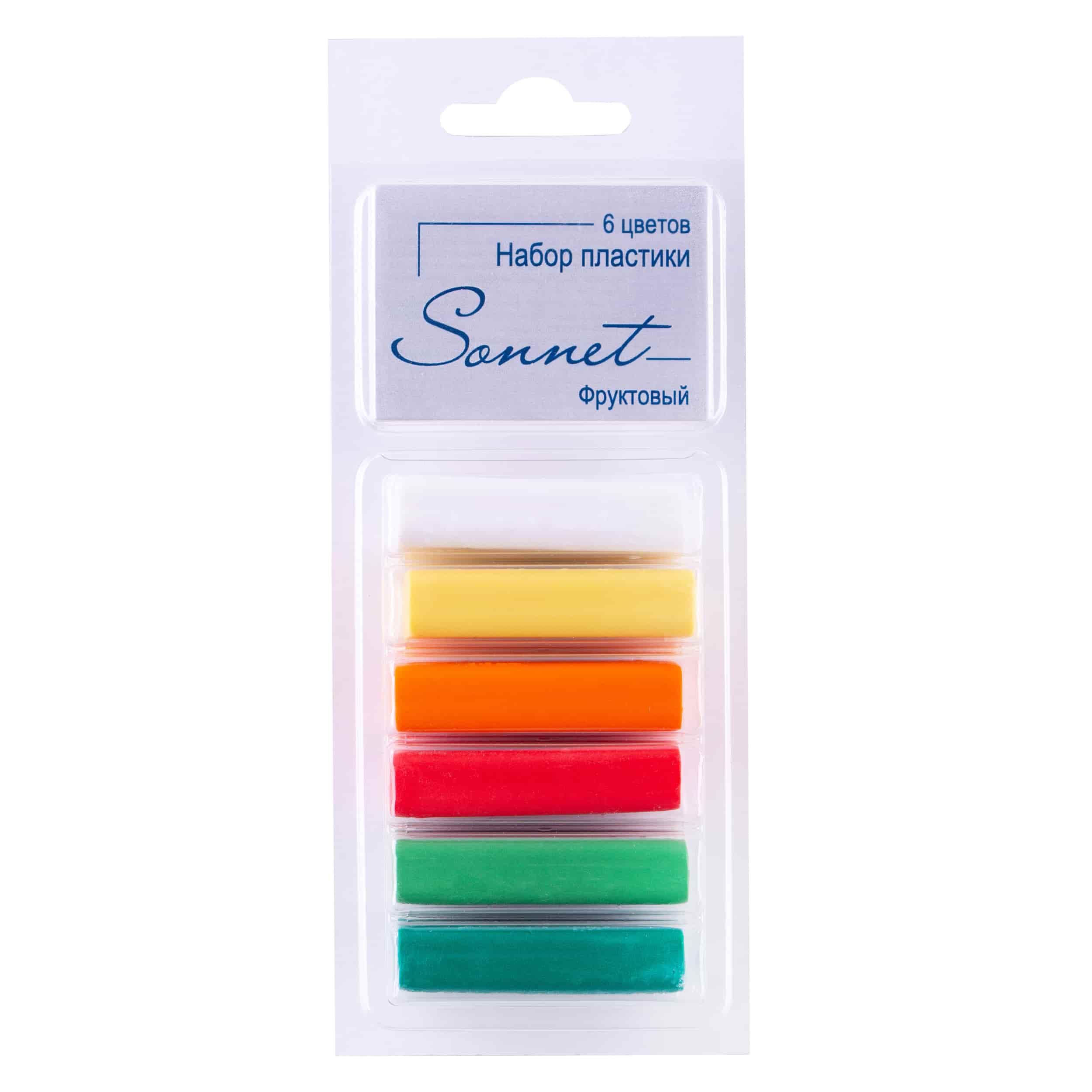 Modelling clay Sonnet set "Fruit", 6 colours, 120 g