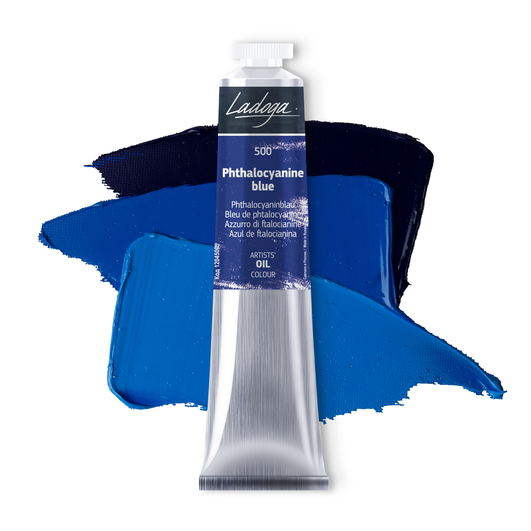 Oil colour "Ladoga", Phthalocyanine blue, tube, № 500