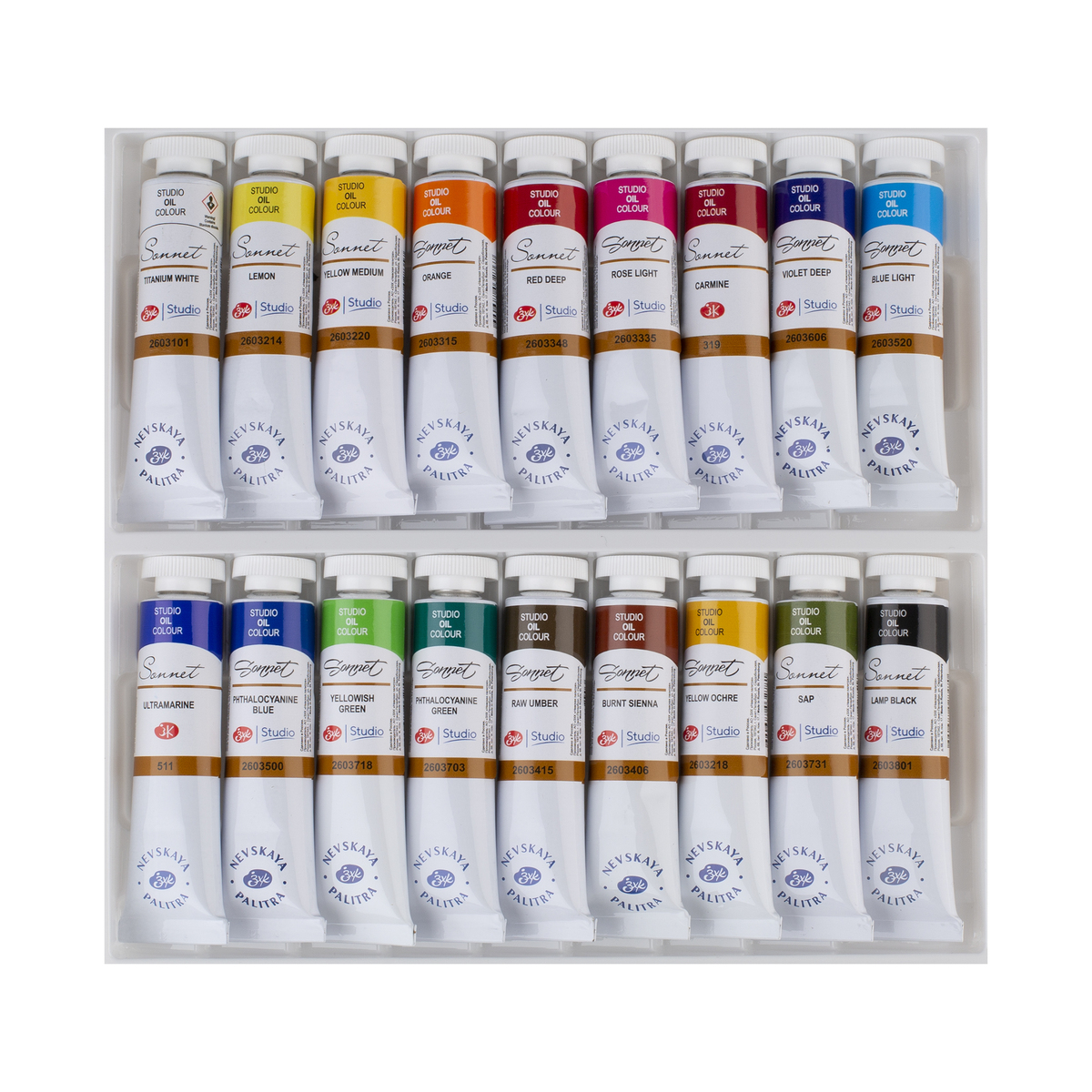 Oil colours set "Sonnet"  18 colours