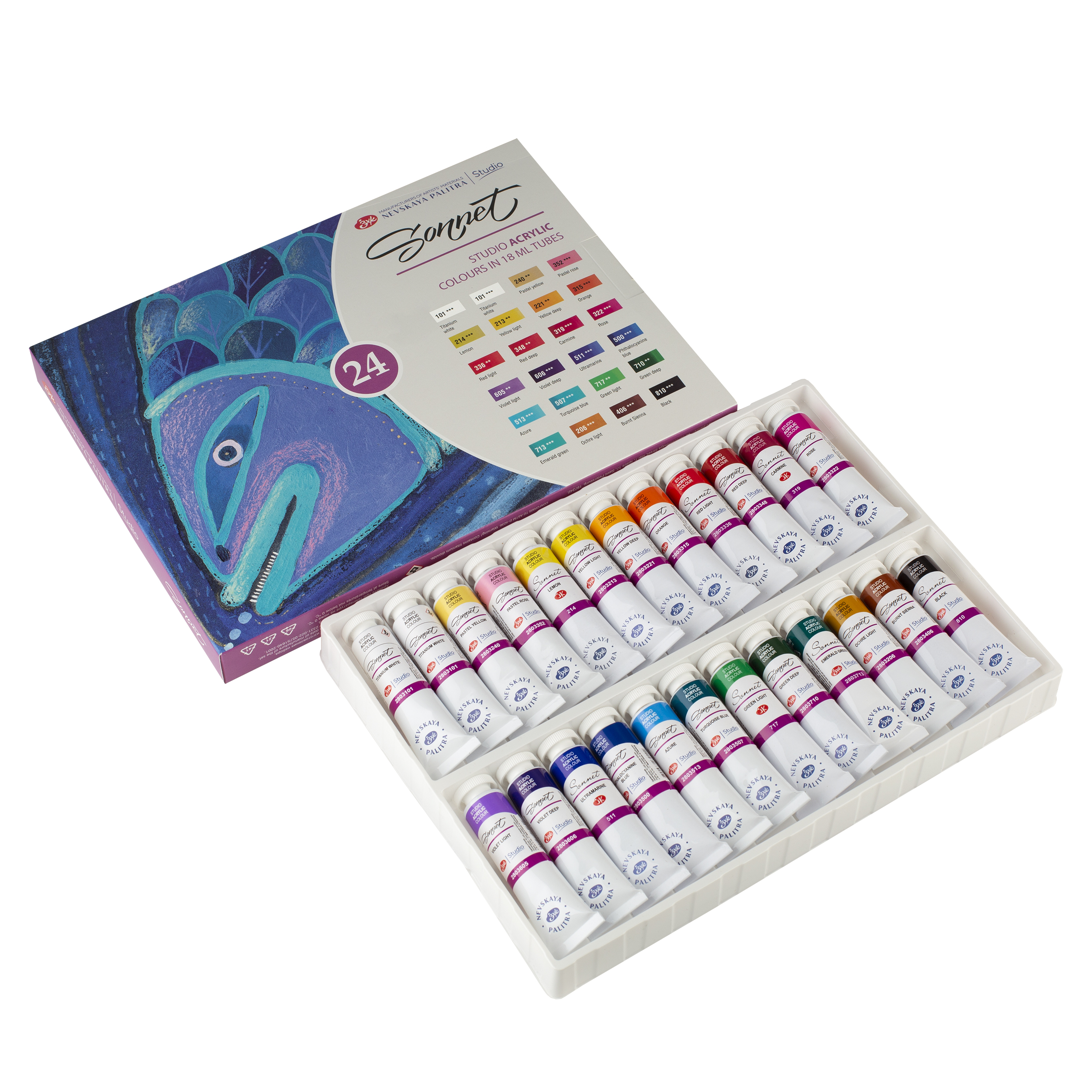 Acrylic colours set "Sonnet"  24 colours