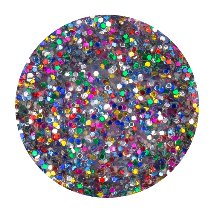 Multicolour universal liner with glitter "Decola"
