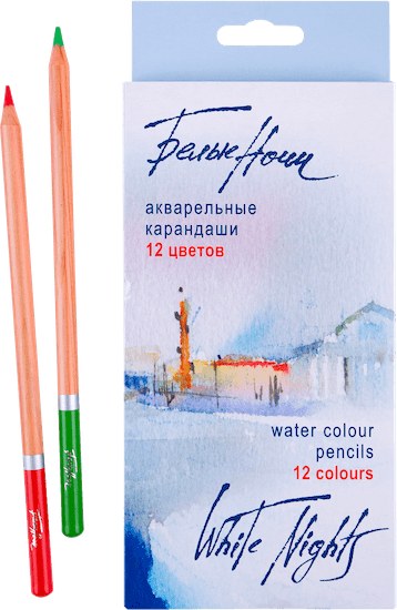 Extra-fine artists' watercolour pencils "White Nights" set, carton box