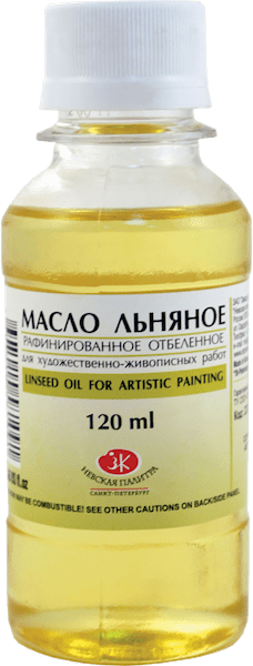 Refined linseed oil for painting