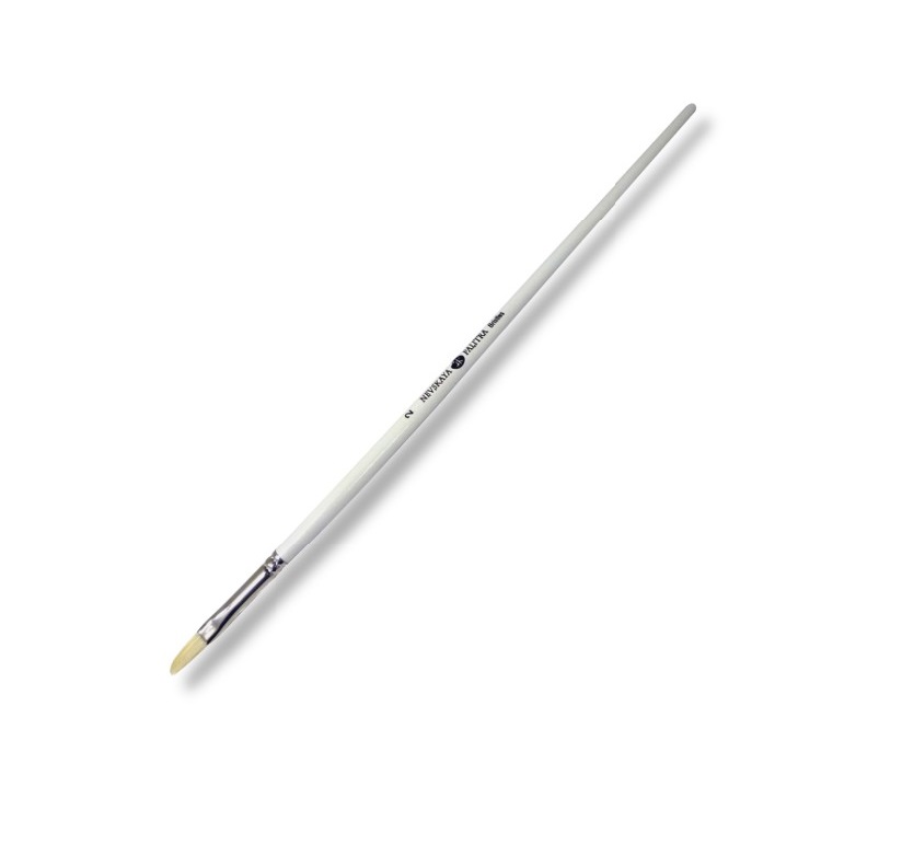 Bristle flat brush "Nevskaya Palitra", short handle