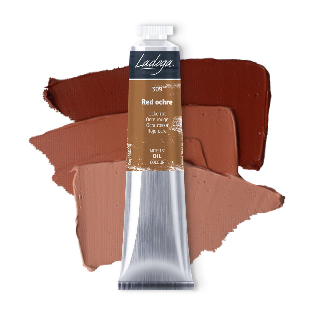 Oil colour "Ladoga", Red ochre, tube, № 309