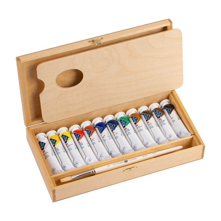Oil gift set Master-Class, 12 tubes 18 ml,  wooden box