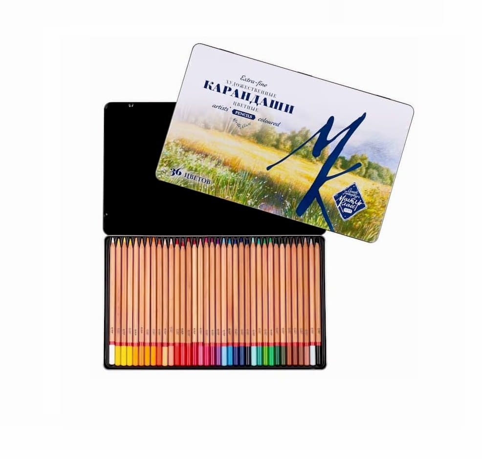 Extra-fine artists' coloured pencils Master Class set, 36 colours, tin box
