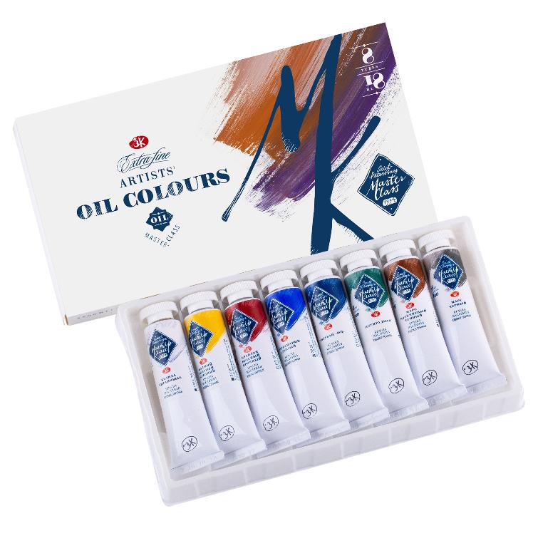 Oil set Master-Class 8 tubes 18 ml, cardboard box