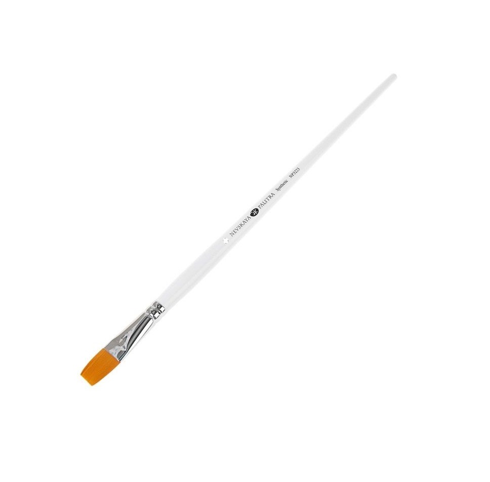 Synthetic brushes "Nevskaya Palitra" flat, long handle