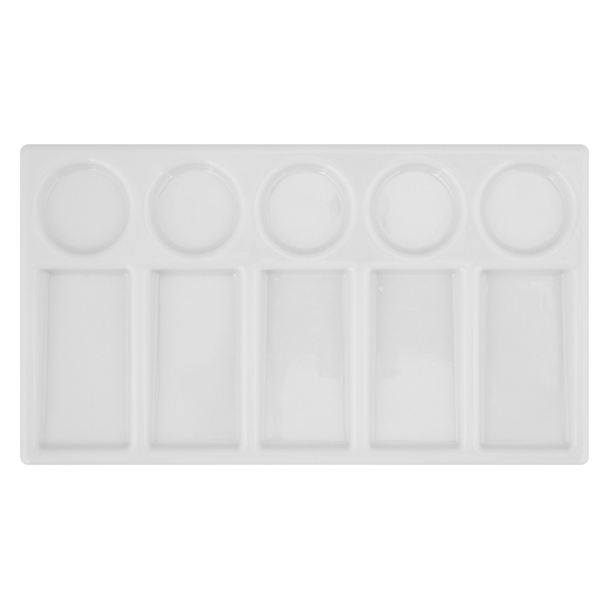 Imitation ceramic palette "Sonnet", rectangular, 19x9,7 cm, 10 cells