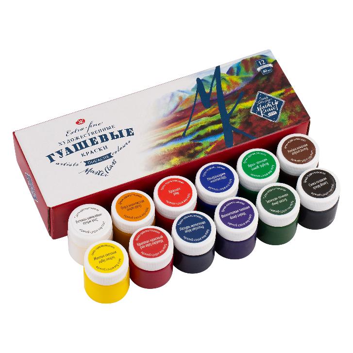 Gouache set Master-Class, 12 jars 40 ml, cardboard box