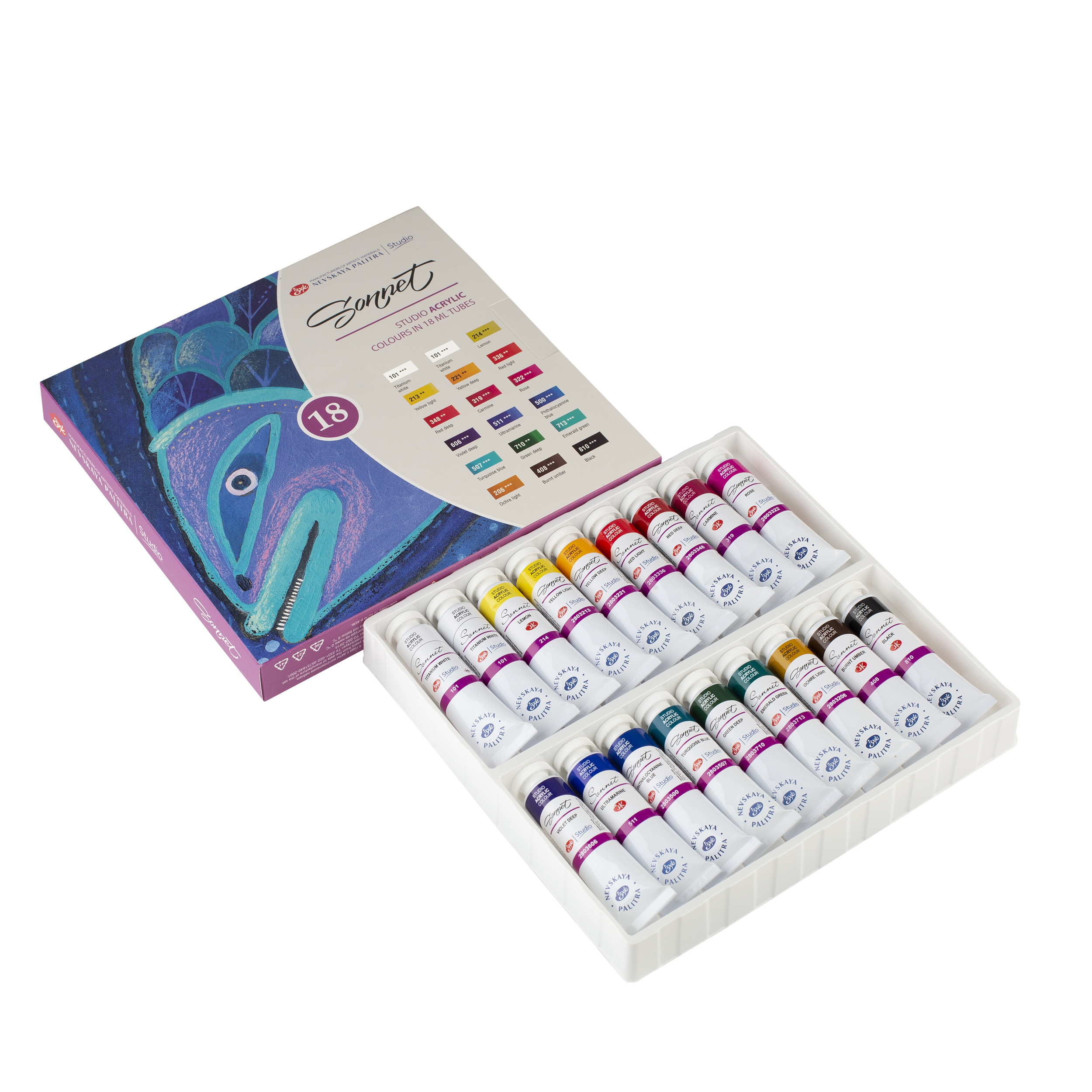 Acrylic colours set "Sonnet"  18 colours