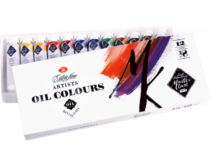 Oil set Master-Class 12 tubes 18 ml, cardboard box