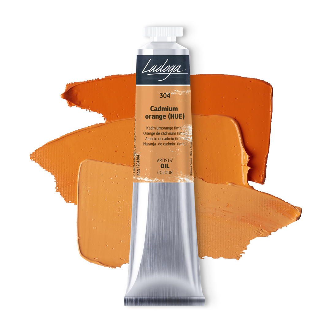 Oil colour "Ladoga", Cadmium Orange (HUE), tube, № 304